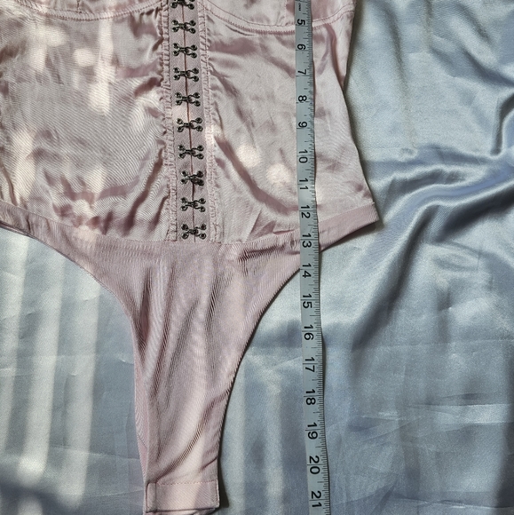 Tiger Mist Pink Satin Bodysuit 🎀 - Picture 5 of 10